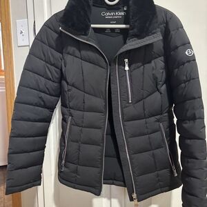 Calvin Klein Women's Black Quilted Ski Jacket